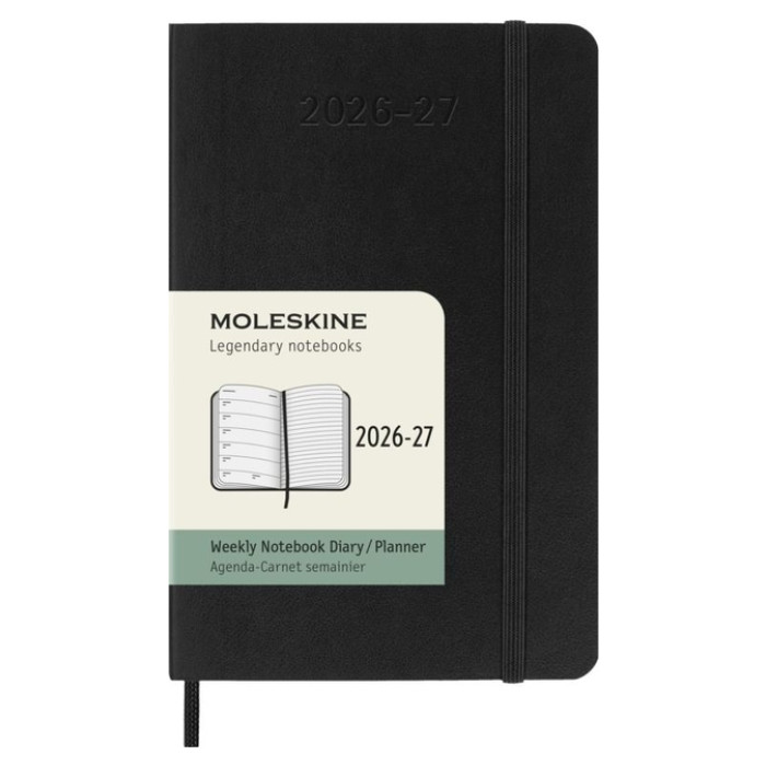 Agenda 2027 Moleskine 18M Planner Weekly 7dagen/1pagina pocket sc black