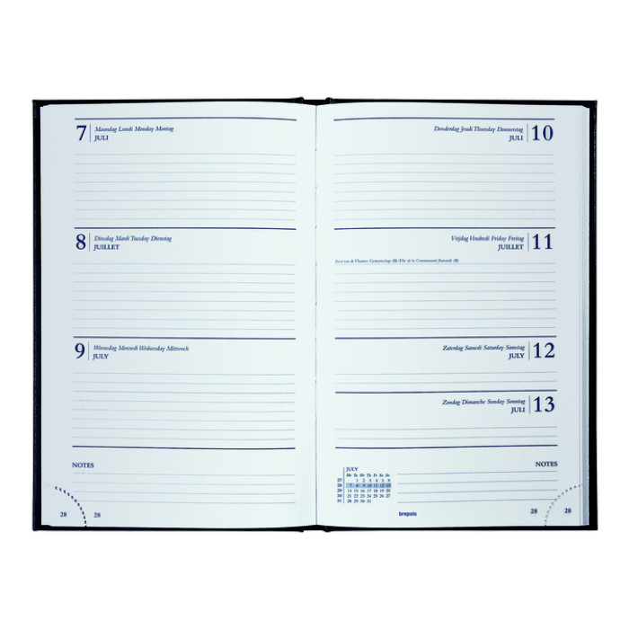 Agenda 2027 Brepols Saturnus Lima 7dagen/2pagina's blauw