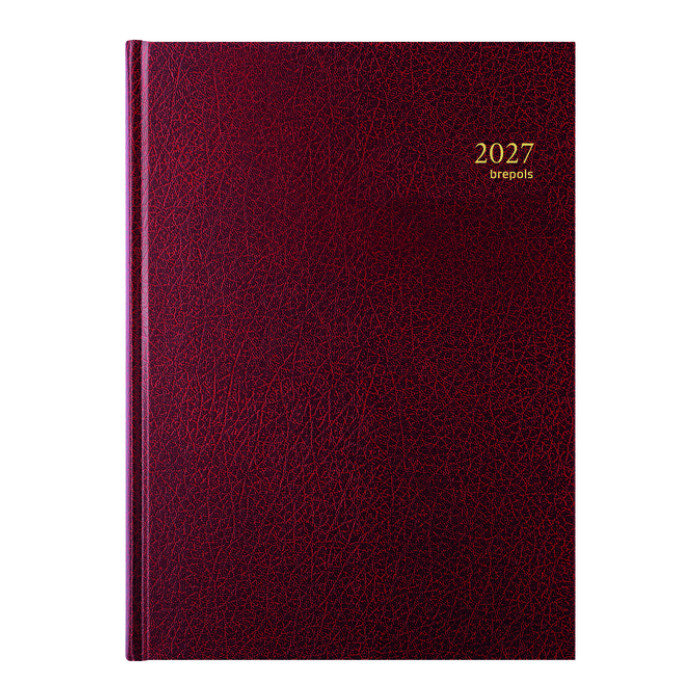 Agenda 2027 Brepols Bremax Santex A4 1dag/2pag 8 kolommen bordeaux