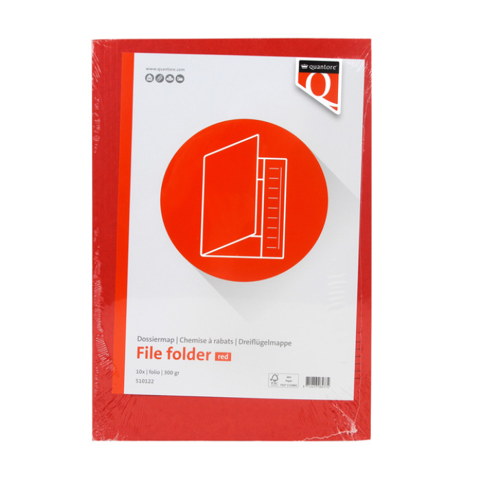 Dossiermap Quantore folio 320gr rood