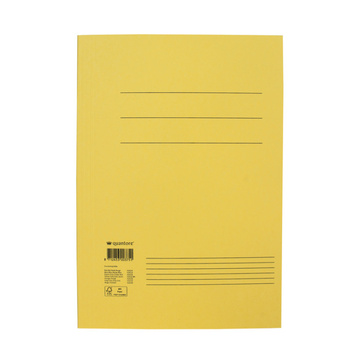 Dossiermap Quantore folio 320gr geel