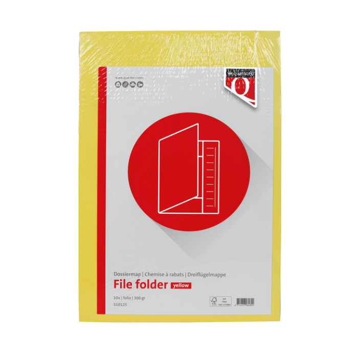Dossiermap Quantore folio 320gr geel