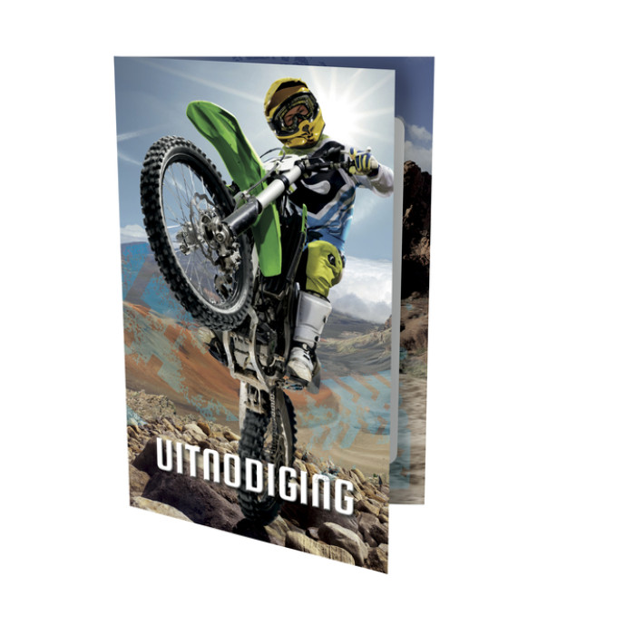 Uitnodiging Motorcross 9x14cm