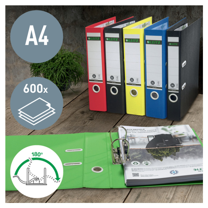 Ordner Leitz  Recycle 180° 80mm karton A4 blauw
