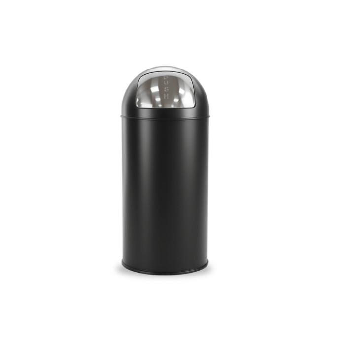 Afvalbak BRASQ Push Bin PB230+ 30 liter zwart