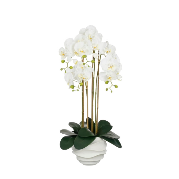 Kunstplant Mica Phalaenopsis in pot wit 40x34x82cm