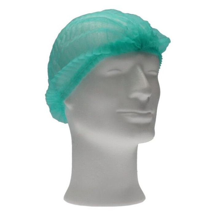 Haarnet CMT clip non-woven M 49cm PP groen 100 stuks
