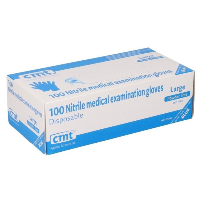 Handschoen CMT L soft nitril blauw 100 stuks