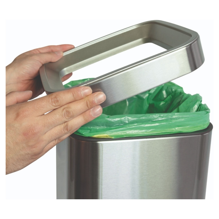 Afvalbak MAUL Prime 30 liter met inwerpopening rvs