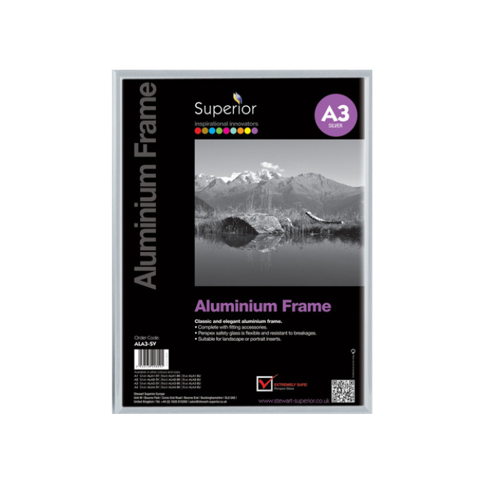 Fotolijst Seco A3 zilverkleurig geborsteld aluminium
