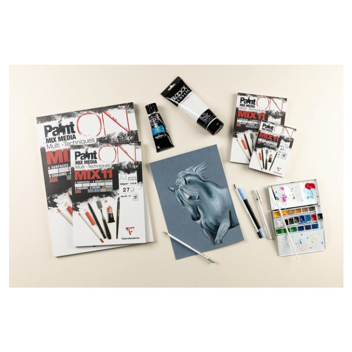 Mix Media Papier Clairefontaine 11 A5 Paint On 27 vel 250gram assorti