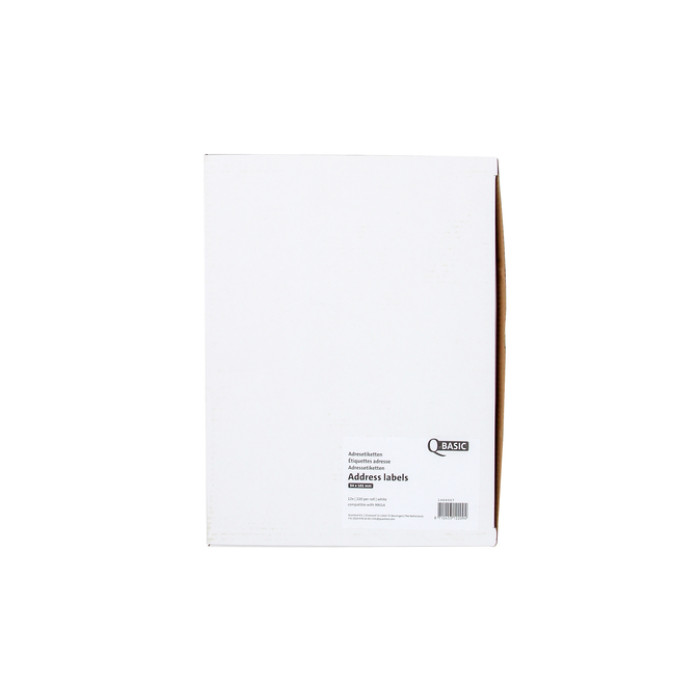Labeletiket Qbasic 99014 54x101mm adres wit 12 rollen