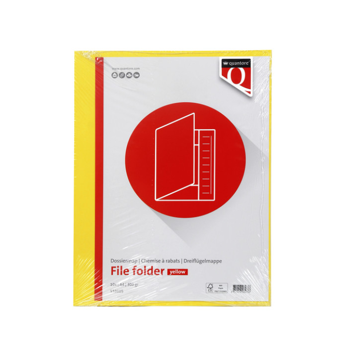 Dossiermap Quantore A4 320gr geel