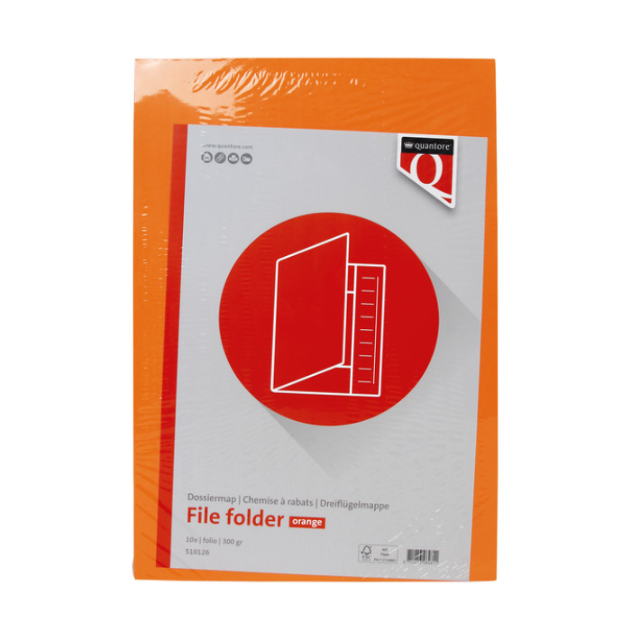 Dossiermap Quantore folio 320gr oranje
