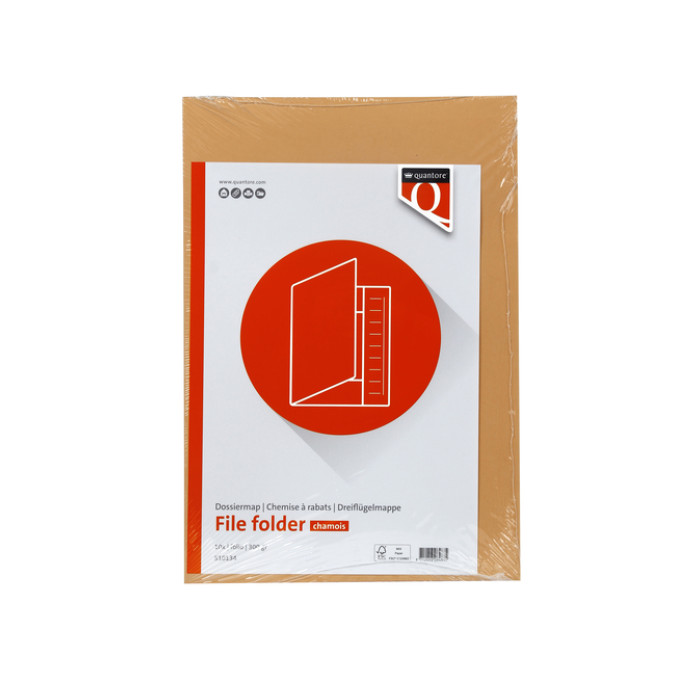 Dossiermap Quantore folio 320gr chamois