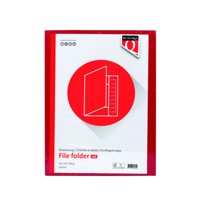 Dossiermap Quantore A4 320gr rood