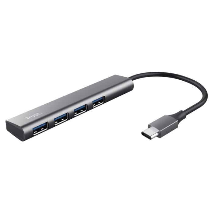 Hub Trust Halyx 4-port USB-C zilver