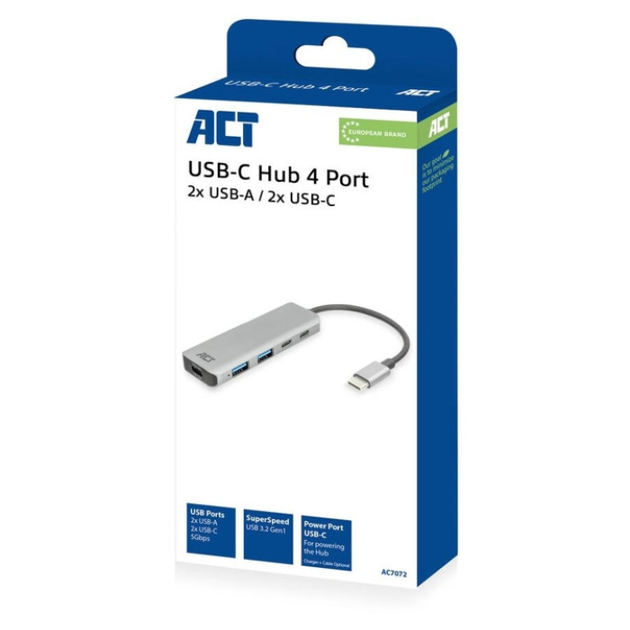 Hub ACT 3.0 USB-C 2x USB-A, 2x USB-C
