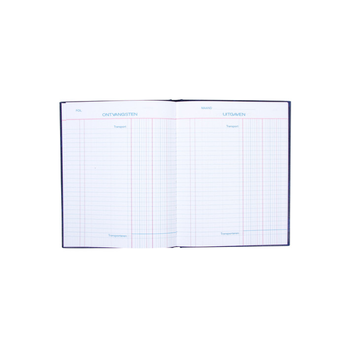Kasboek Quantore 165x210mm 96blz 2 kolommen blauw