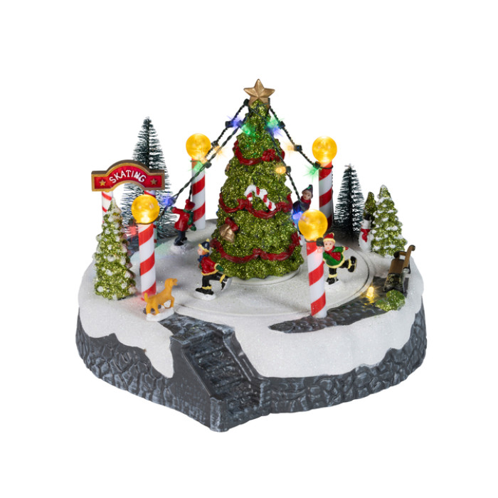 Kersttafereel Lumineo Led 22x22x18.5cm