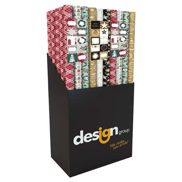 Inpakpapier Kerst 200x70cm set à 3 rol+stickervel