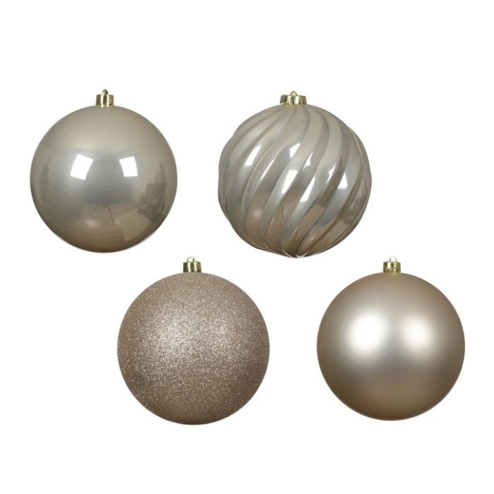 Kerstballenmix Decoris Parelmoer koker à 4 stuks