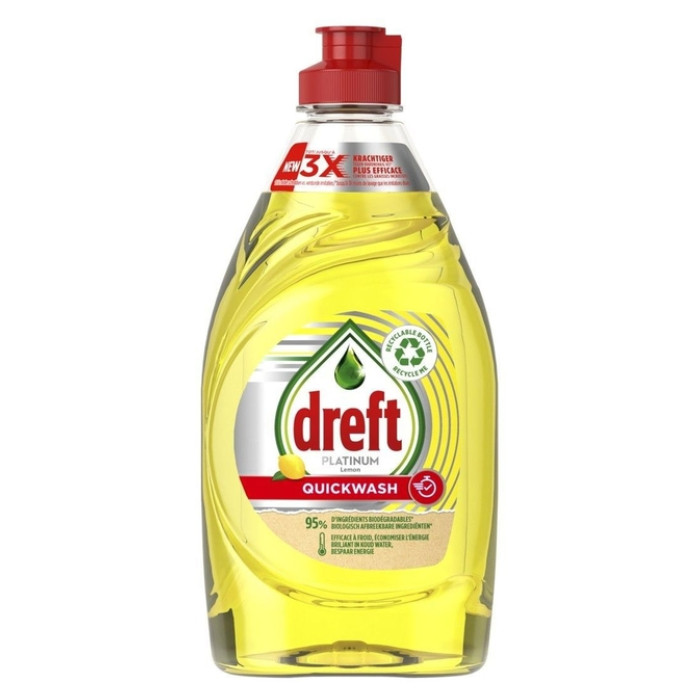 Afwasmiddel Dreft Platinum Quickwash citroen 350ml